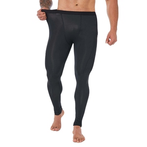 Hot Sale Latest Style <b>Men</b> Legging Cotton/Bamboo Fiber Breathable Elastic Waist Comfortable Yoga Wear Full Length Solid Pattern - Product Image 4