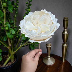 VADEE Sola Wood Flower Craft Handmade Sustainable Pure Ivory Elegance Sola Wood Flowers 8.5 CM Sesbania Fiber Rod Thailand - Product Image 3