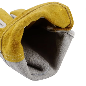 Gants de travail en cuir fendu, résistants à l'abrasion, pour travaux lourds, avec poignet élastique, protection du travail - Product Image 3