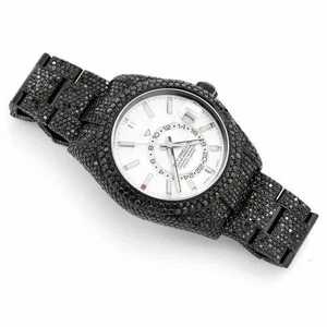 Luxury Iced Out Moissanite <b>Watch</b> <b>Black</b> Automatic Mechanical Diamond Bust Down Hip Hop Stainless Steel Wristwatch - Product Image 3