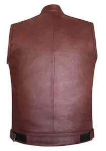 VIBE SEWN New Arrival Men's Winter Casual Leather <b>Vest</b>-Customized Size 100% Genuine Cowhide Breathable Eco-Friendly Very - Product Image 2