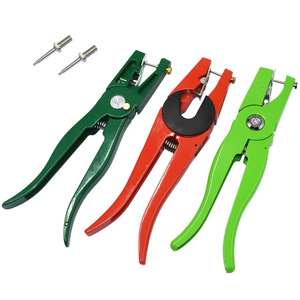 1 Pieza Pinza para Aretes de Oreja, Dispositivo de Control Animal, Pinza Metálica Verde para Aretes de Oreja, Herramienta de Identificación para Cerdos, Vacas, Ovejas y Conejos - Product Image 1