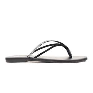 Ballerines noires décontractées pour femmes Chappal d'été léger à enfiler avec design plat - Product Image 3