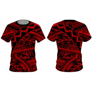 T-shirt polynésien personnalisable à manches courtes en stock, impression par sublimation, tenue décontractée, vente chaude - Product Image 1