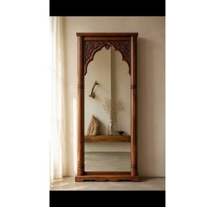 Miroir pleine longueur avec cadre sculpté de style français vintage pour salle de bain, entrée, vestiaire, salon, en gros - Product Image 2