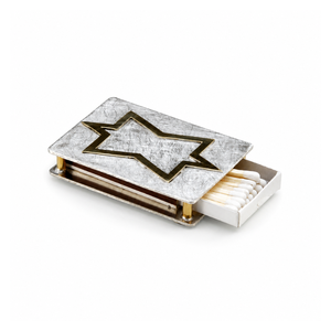 Luxury Silver Metal Matchbox Holder Decorative <b>Match</b> <b>Box</b> Sleeve Handmade Home Decor Accessory for Candles Fireplace and Tabletop - Product Image 1