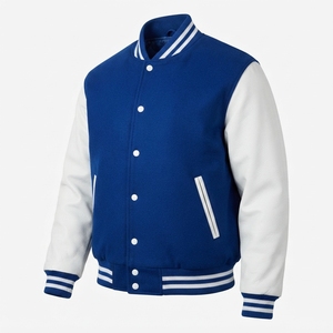 Custom Wool Varsity Bomber <b>Jacket</b> Men's <b>Winter</b> Letterman <b>Jacket</b> Fleece Lined Cotton Canvas Baseball <b>Jacket</b> OEM ODM Logo - Product Image 6