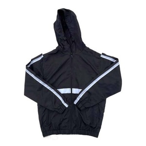 Unisex <b>Black</b> Tracksuit Set Hooded Zipper Sporty Shorts with Side Pockets Quick Dry Polyester Autumn Wear - Product Image 4