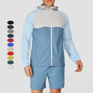 เสื้อแจ็คเก็ตกันลมระบายอากาศได้ดี ชุดเซ็ตสองชิ้น ยูนิเซ็กส์ สไตล์ลำลอง ไนลอน 100% คุณภาพสูง ขายส่ง - Product Image 1