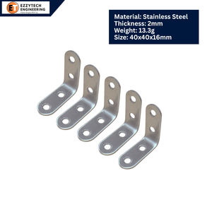Support d'angle en tôle d'acier inoxydable OEM, dimensions personnalisées, trous de 5 mm, épaisseur de 2 mm, surface polie, facile à poser - Product Image 2