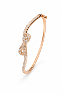 Brazalete de Moissanita en Plata de Ley 925 con Baño de Oro Rosa, con Regalo para Mujer KLSB20513 - Product Image 1