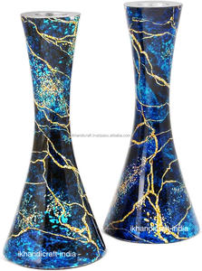 Nouveauté, collection Diva, ensemble de bougeoirs à thé imperméables et durables, faits à la main, 2 bougeoirs en aluminium, forme de sablier moderne - Product Image 2