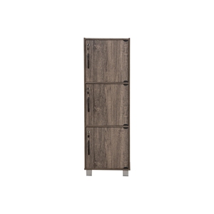 Caja de Almacenamiento Moderna de Tablero Laminado con Acabado Roble Fleton, Organizador Multiusos de Tres Niveles con Cerradura y Llaves Separadas - Product Image 3