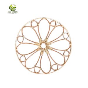Vintage Rattan Handmade Woven <b>Straw</b> Placemats Wicker <b>Basket</b> Tray Set Boho Farmhouse Holiday Home Decor Picnic Tableware Mat - Product Image 4