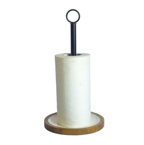 Modern Mixed Material Crystal Finial Paper Towel Holder Metal Table Top Utility Tissue Holder Serving Geometrical Tissue <b>Rack</b> - Product Image 4
