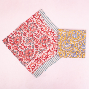 Bandana carré imprimé à la main Craftjaipur, foulard de mode, écharpe de cou en coton, respectueux de l'environnement, utilisable en toutes saisons - Product Image 4