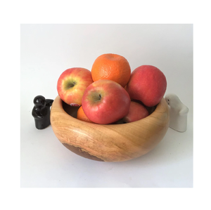 Wood Bowl 1-Piece Set with Serving Hands Classic Design round Shape <b>small</b> size kitchenware use - Product Image 5