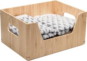 Best Price Modern Bamboo Storage Box Multi-Purpose <b>Kitchen</b> & <b>Pantry</b> Simple Organizer Eco-Friendly Food Shelf Drawer Sundries. - Product Image 5