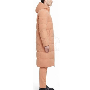 Trending Hooded Long <b>Bench</b> <b>Coat</b> Men's Warm Winter Waterproof Jacket Casual Outerwear Lightweight Customizable Polyester/Nylon - Product Image 4