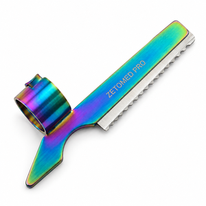 Navaja de peluquero de acero inoxidable con anillo para el dedo para texturizar el cabello, entresacar y peinar - Product Image 2