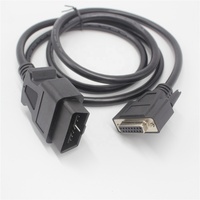 Cable de diagnóstico de coche OBD2 de 16 pines a 15 pines personalizado de fábrica con garantía de 1 año para lector de código