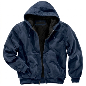 Chaqueta de Motociclista de Lona Encerada para Hombre, Diseño OEM ODM, con Cremallera Negra, Capucha, Resistente al Viento, Transpirable, Informal, para Otoño, Trabajo al Aire Libre, Personalizable - Product Image 5