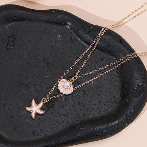 <b>Hot</b> Sales New Design Fashion Layered Alloy Beaded Necklaces for Women Gift - Product Image 3