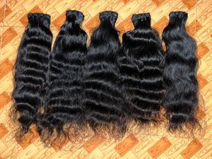 Extensiones de Cabello Humano Remy Indio, Ondulado, Doble Trama, Hechas a Máquina, Color Negro, Longitud Completa - Product Image 4