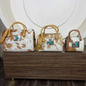 Nouveau Sac de Voyage Rapide en Cuir de Vachette Véritable 2026, Sac Unisexe Multi-usages Fait Main, Sacs Bandoulière avec Concho pour Homme et Femme - Product Image 5