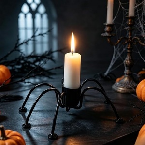 Juego de 3 Portavelas de Araña para Halloween, Hechos a Mano, de Hierro Resistente, para Decoración de Mesa y Fiestas - Product Image 4