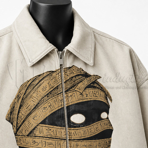 Chaqueta gráfica vintage personalizada para hombre, chaqueta informal con cremallera, fabricante de chaquetas urbanas de estilo streetwear - Product Image 6