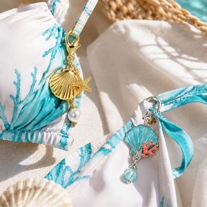 Swimwear Charms with Natural Shell and Pearl <b>Beads</b> Luxury Bikini Dangle Charms for Summer Beach Jewelry - Product Image 2