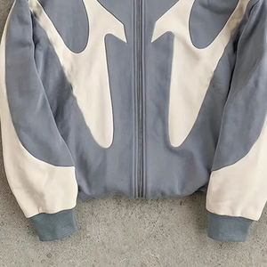 Premium Unisex Custom Distressed <b>Drop</b> Shoulder Hoodie Washed Pullover with Boxy Baggy Applique Embroidery Street Wear Pattern - Product Image 4