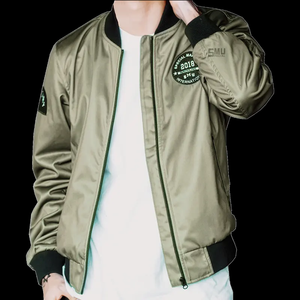 เสื้อแจ็คเก็ตบอมเบอร์ผู้ชายแบบแฮนด์เมดสั่งทำพิเศษ – ผ้าฝ้ายธรรมชาติระบายอากาศได้ดี – ของขวัญแฟชั่นส่วนตัว - Product Image 5
