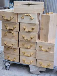 Eco-friendly rubber <b>pine</b> bamboo wood wine storage <b>box</b> featuring a smart layout for bottle and accessories Vietchoice - Product Image 6