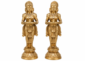 Lámparas de aceite metálicas para decoración de entrada de bodas tradicionales del sur de la India, recién llegadas, ligeras, de lujo, fabricante y exportador - Product Image 5