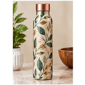 Botella de Agua de Cobre con Motivo de Árbol Enraizado y Diseño del Árbol de la Vida, Portátil para Viajes - Product Image 3