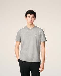 Camiseta de Manga Corta Gris para Hombre, Cuello Redondo, Corte Regular, Informal, de Algodón Jersey Transpirable, con Diseño de Logotipo Frontal - Product Image 5
