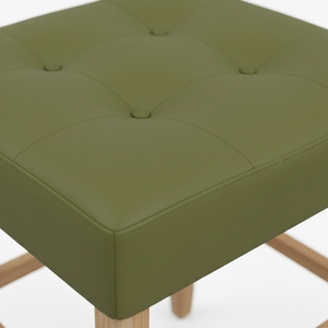 เก้าอี้บาร์ เก้าอี้เคาน์เตอร์ เก้าอี้บาร์หนัง PU แบบไม่มีพนักพิง เก้าอี้เคาน์เตอร์หุ้มเบาะ เก้าอี้บาร์ PU สไตล์โมเดิร์น เก้าอี้บาร์ครัวแบบไม่มีพนักพิง - Product Image 5