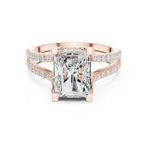 Anillo de Compromiso con Diamante Cultivado en Laboratorio de 1.50 Quilates, Corte Radiante, Tallo Dividido, Oro de 14K, Certificado IGI, VS1 E, para Aniversario o Boda - Product Image 5