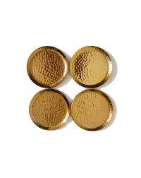 Hammered Brass Coasters <b>Set</b> of <b>4</b> Handmade Drink Coasters <b>for</b> Coffee <b>Table</b> <b>Dining</b> <b>Table</b> Bar Home Decor - Product Image 5
