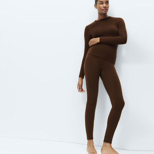 Pantalones de Yoga sin Costuras para Mujer, Color Marrón, para Entrenamiento, Gimnasio, Atractivos, Térmicos, Elásticos, para Uso Diario - Product Image 5