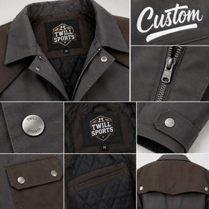 Vêtements d'extérieur d'hiver haut de gamme, durables, élégants, design moderne, col rabattu, fermeture à boutons, coupe régulière, couleur unie - Product Image 5