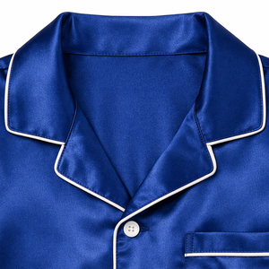 High Quality <b>Men</b> Sleeping Suit Elegant <b>Pajama</b> <b>Set</b> Comfortable Long Sleeve Breathable Quick Dry Nightwear Custom Design - Product Image 4