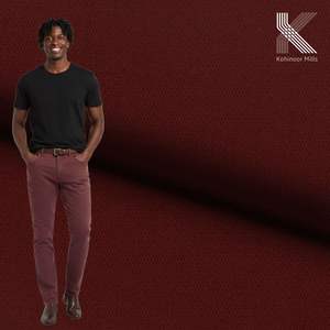 Tela Elástica de Algodón y Spandex al por Mayor, 300 GSM, 95% Algodón, 5% Elastano, Hilo Peinado, Peso Medio, Tejido de Sarga Roto para Prendas - Product Image 1