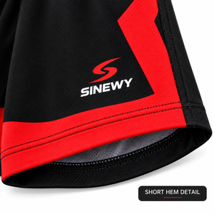 Ensemble de maillot de basket-ball pour garçons SINEWY, noir et rouge, 33, respirant, sans manches, en maille, uniforme pour enfants, vêtements de sport - Product Image 3