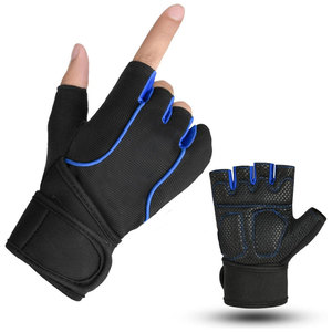 High Demanding Unisex Weight Lifting Gloves Fingerless Anti <b>Slip</b> Palm Pads Firm Strong Hand Grip Gym Gloves Custom Designed Logo - Product Image 1