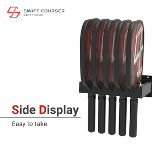 New Design for Metal Sport Slat <b>Wall</b> Pickleball Racket Side Rack Holder Store <b>Display</b> Stand - Product Image 3