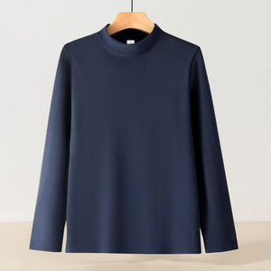 เสื้อเบสเลเยอร์คอสูงแขนยาวผ้าฟลีซเยอรมันสองด้านสำหรับทุกเพศ รุ่น OEM หนานุ่ม อุ่นสบาย เหมาะสำหรับฤดูใบไม้ร่วงและฤดูหนาว เสื้อสเวตเชิร์ตแบบหนาสำหรับทุกเพศ - Product Image 5
