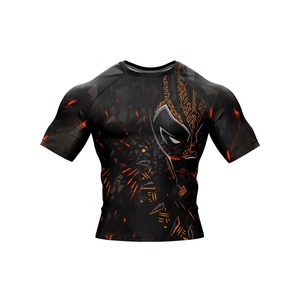 Camiseta Deportiva de Poliéster de Secado Rápido con Estampado por Sublimación para Hombre, Talla Adulto, Manga Corta, para Lucha, Kickboxing, Ji Rash Guard - Product Image 2